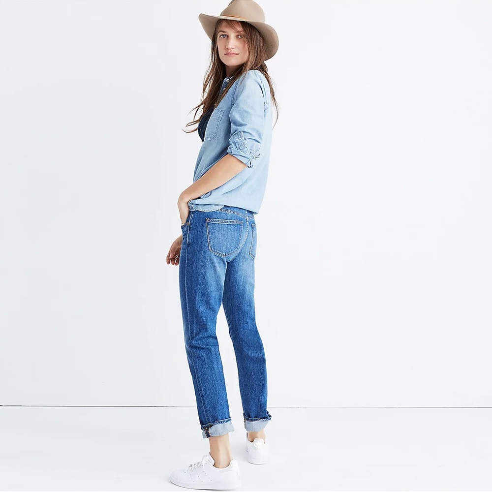 MADEWELL THE SLIM BOYJEAN in Walton Wash Skinny Jeans Style F2819 Size 25 - Picture 2 of 16